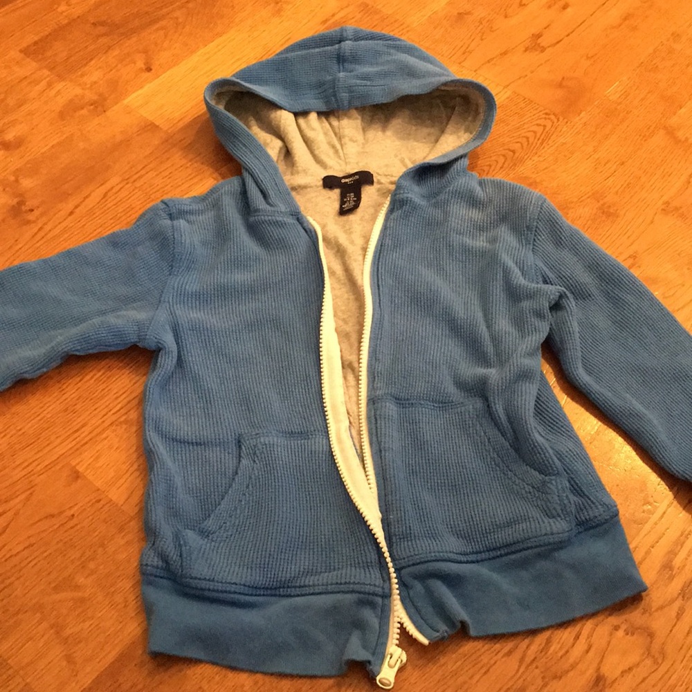 Gap kids blue size XS thermal zip up sweatshirt